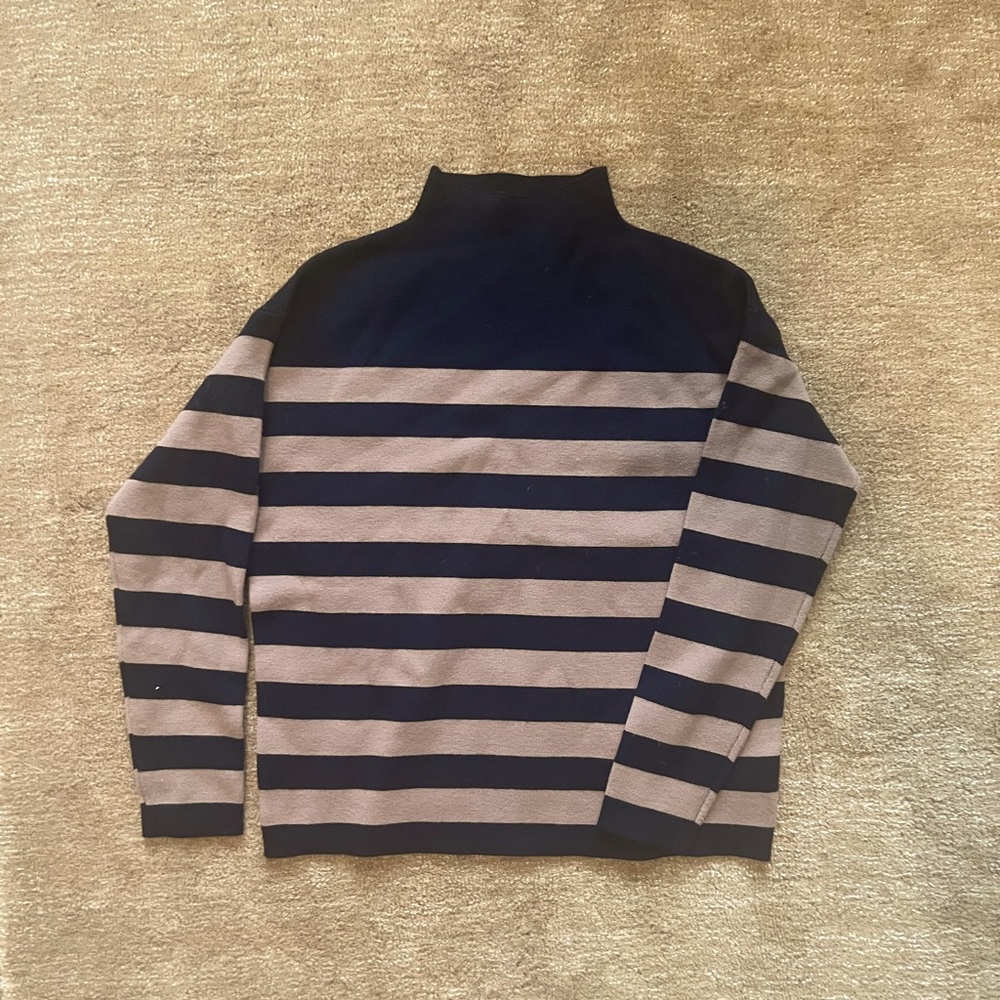 Nicole Miller brown/ black mock neck sweater